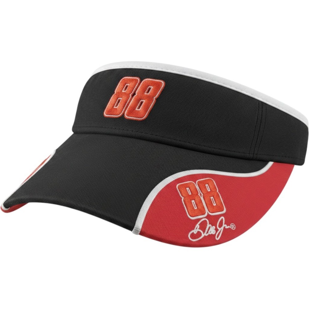 Dale Earnhardt Jr 88 Chase Authentics NASCAR Visor Hat‎ Racing Black Red Adj Car